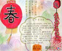 春节手抄报：团圆饭