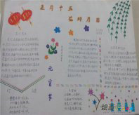 元宵节手抄报：舞狮子