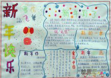 元旦手抄报：新的一年新的路