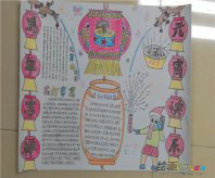 元宵节手抄报：在元宵节里到处观灯