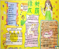 植树节手抄报：我会种树啦