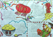 元宵节手抄报：祝你元宵快乐