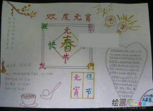元宵节手抄报：我们的元宵节晚会