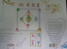 元宵节手抄报：圆圆汤圆暖人心