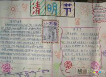 清明节手抄报：清明祭扫