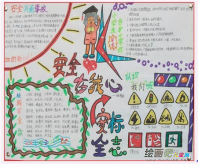 交通安全手抄报：交通标线