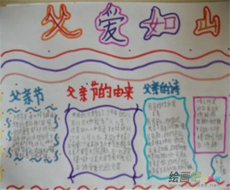 父亲节手抄报：爸爸太累了