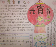 元宵节手抄报：我的家乡元宵节