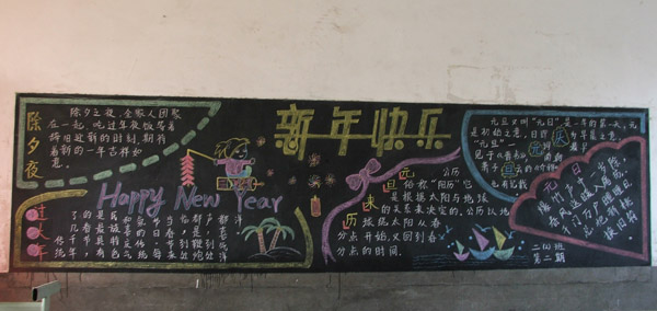迎新年黑板报：香港的过年习俗
