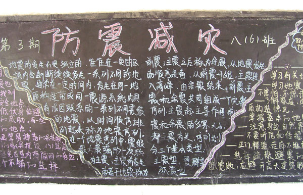 防震减灾黑板报：森林火灾的危险
