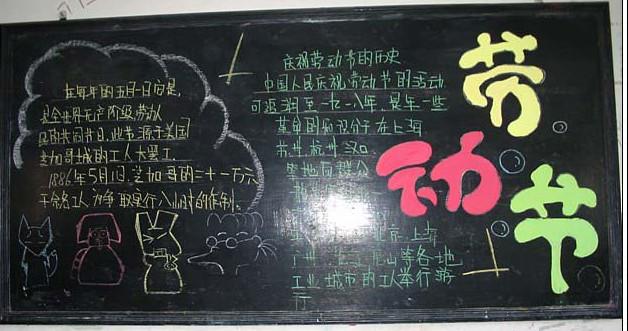 五一劳动节黑板报