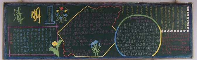 清明节黑板报
