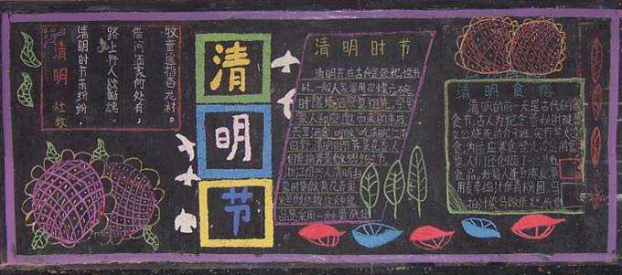 清明节黑板报