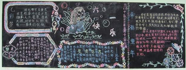 六一儿童节黑板报