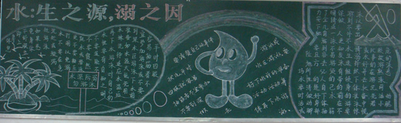 防溺水黑板报
