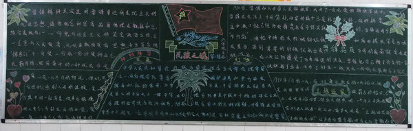 弘扬民族精神黑板报