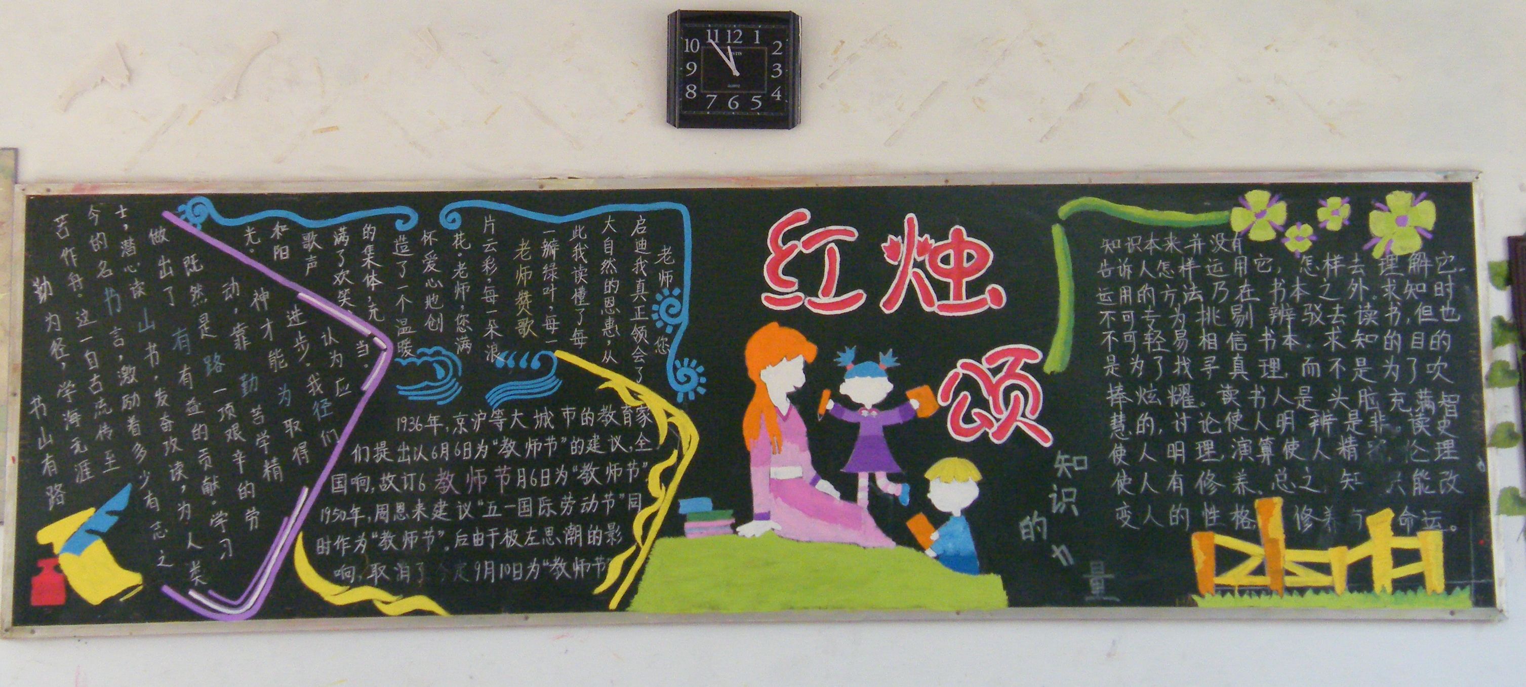 尊师重教黑板报