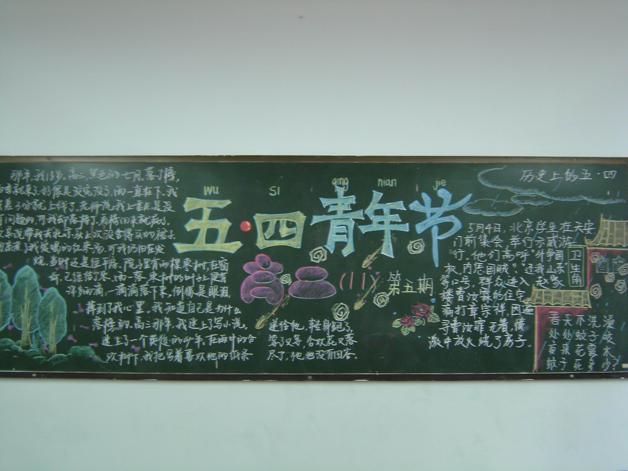 五四青年节黑板报