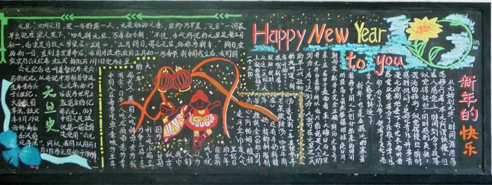 迎新年黑板报：海南过新年习俗