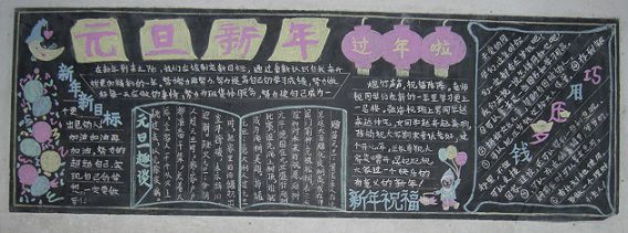 迎新年黑板报