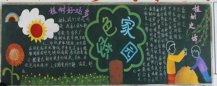 植树节黑板报：思乡植柳