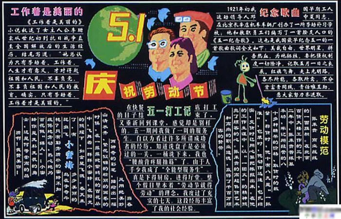 五一劳动节黑板报