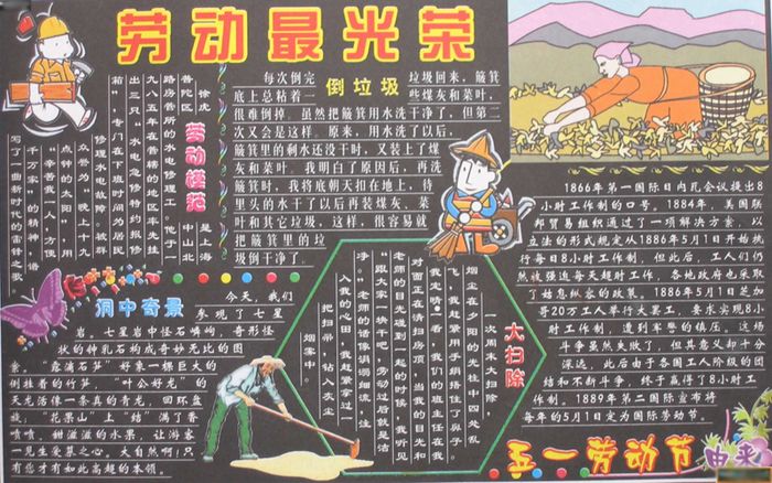 五一劳动节黑板报