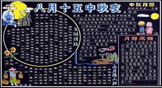中秋节黑板报