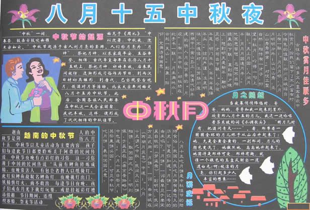 中秋节黑板报