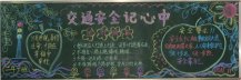 交通安全黑板报：交通安全记心中