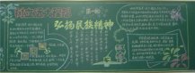 弘扬民族精神黑板报：树立远大理想