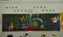 元旦黑板报：新年大吉