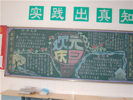 元旦黑板报：元旦要快乐