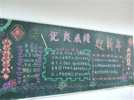 迎新年黑板报：新年趣事多