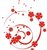 黑板报花边：红花花边
