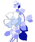 黑板报花边：蓝花