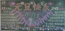 元旦黑板报：回忆过去，展望未来