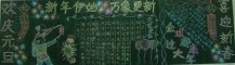 元旦黑板报：回忆梅花香满天