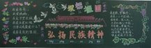 弘扬民族精神黑板报：民族精神