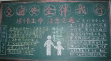 交通安全黑板报：初中生交通安全黑板报