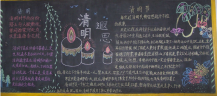 清明节黑板报：清明新感