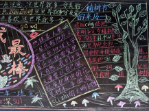 植树节黑板报：让地球妈妈笑一回