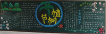 植树节黑板报：我为环保做贡献