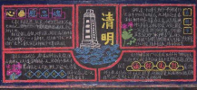 清明节黑板报：踏青游乐