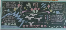 清明节黑板报：吃鸡蛋