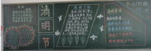 清明节黑板报：别样的清明情