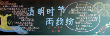 清明节黑板报：那年清明