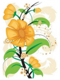 黑板报花边：微笑的花