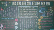 安全月黑板报：重视安全