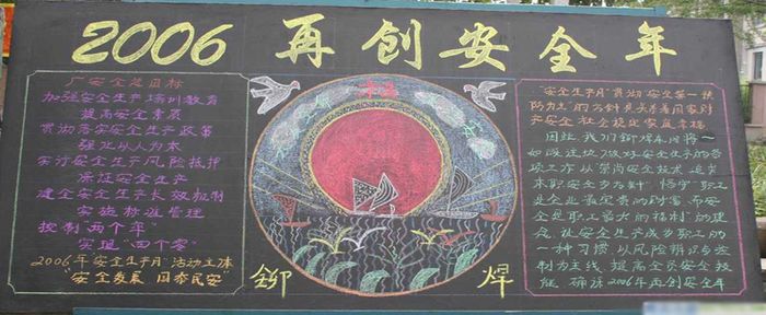安全月黑板报：心存安全，走好人生路